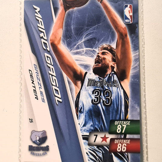 Marc Gasol 2010-11 Panini Adrenalyn XL #25 NBA Basketball Memphis Grizzlies very good sleeved