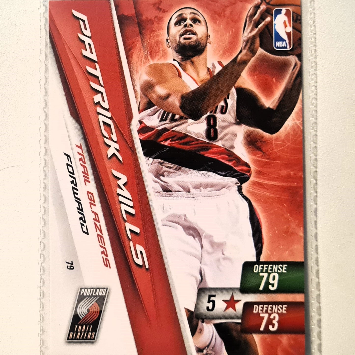 Patrick Mills 2010-11 Panini Adrenalyn XL #79 NBA Basketball Portland Trail Blazers very good sleeved