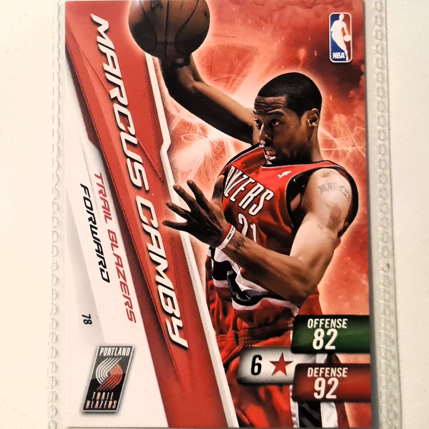 Marcus Camby 2010-11 Panini Adrenalyn XL #78 NBA Basketball Portland Trail Blazers very good sleeved