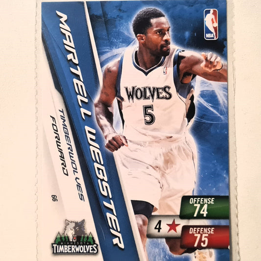 Martell Webster 2010-11 Panini Adrenalyn XL #66 NBA Basketball Minnesota Timberwolves very good sleeved