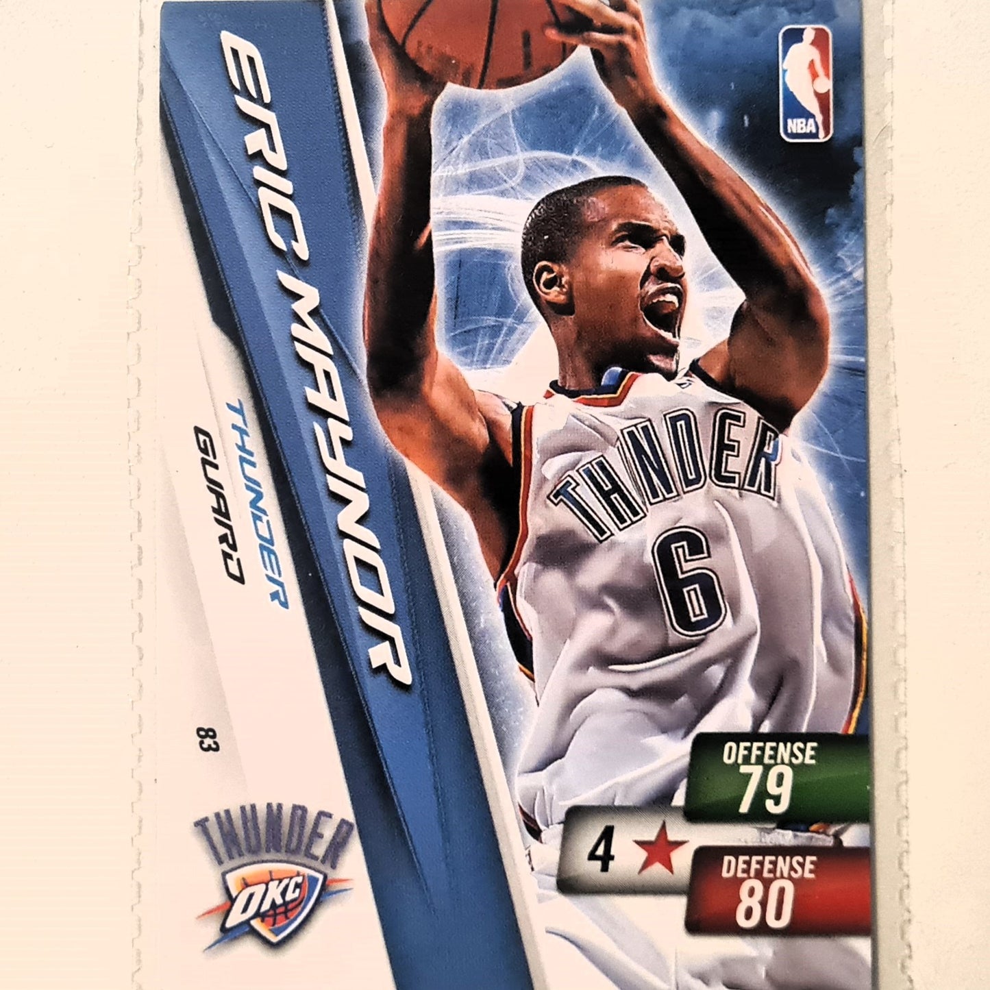 Eric Maynor 2010-11 Panini Adrenalyn XL #83 NBA Basketball Oklahoma city very good sleeved