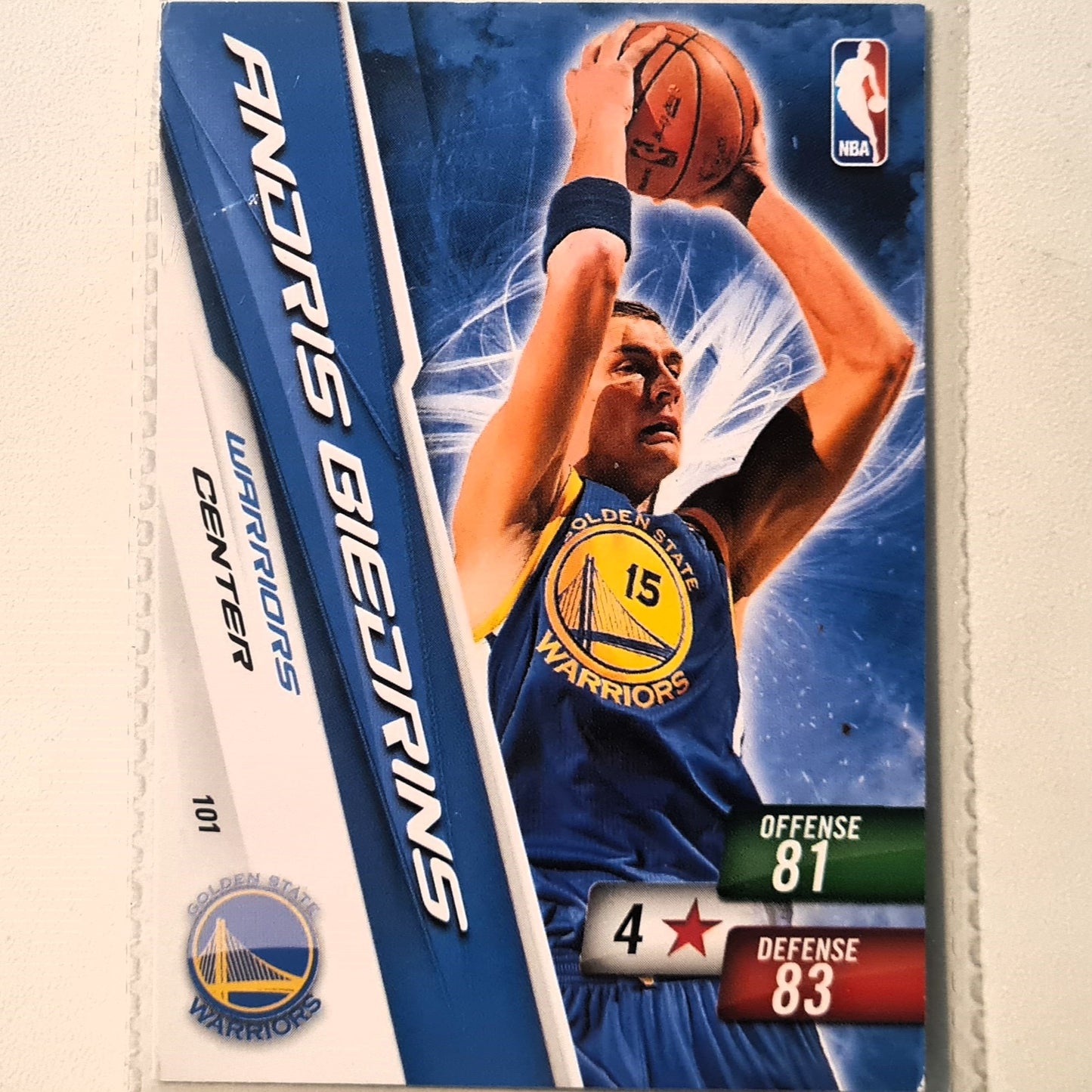 Andris Biedrins 2010-11 Panini Adrenalyn XL #101 NBA Basketball Golden State Warriors very good sleeved