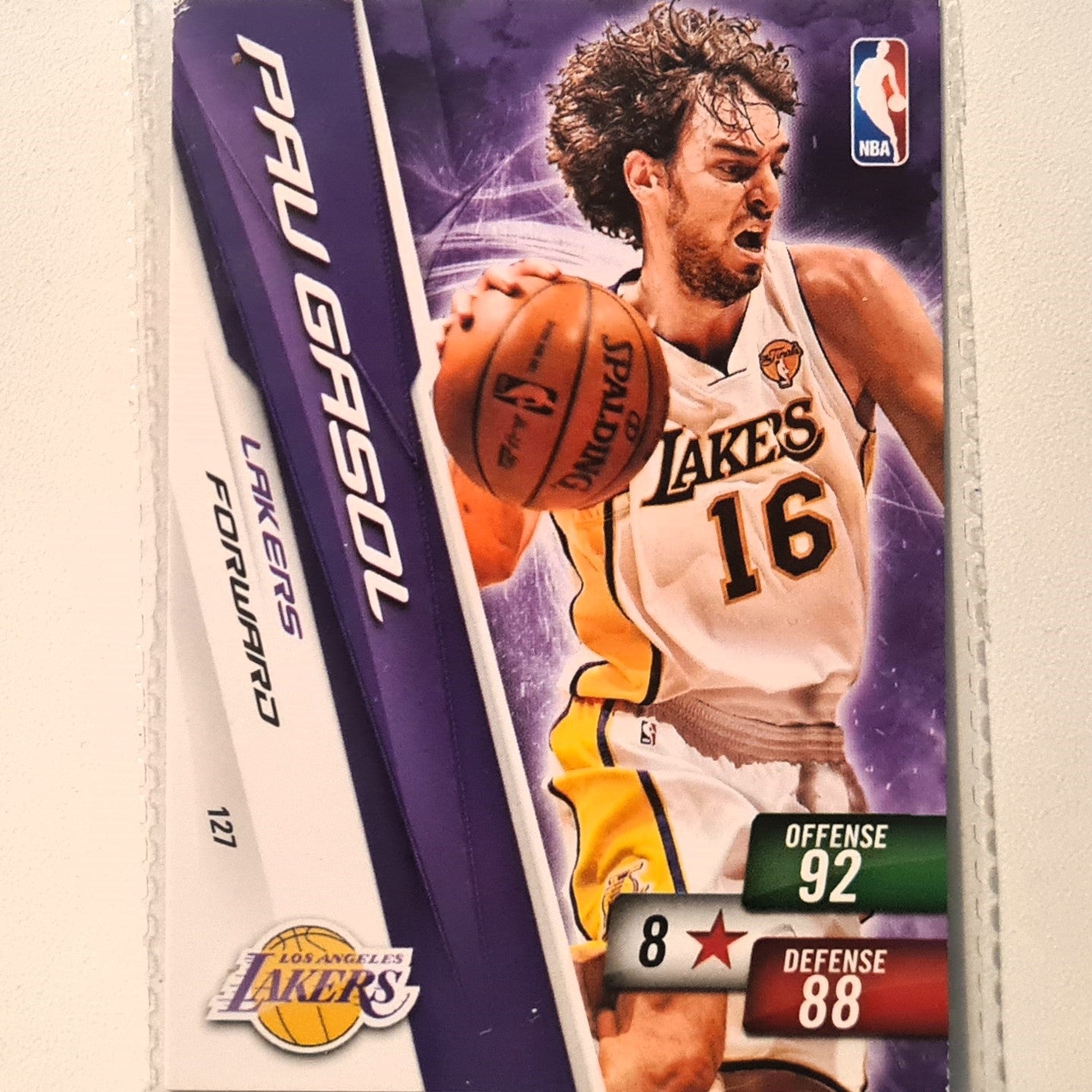 Pau Gasol 2010-11 Panini Adrenalyn XL #127 NBA Basketball LA Lakers fair sleeved