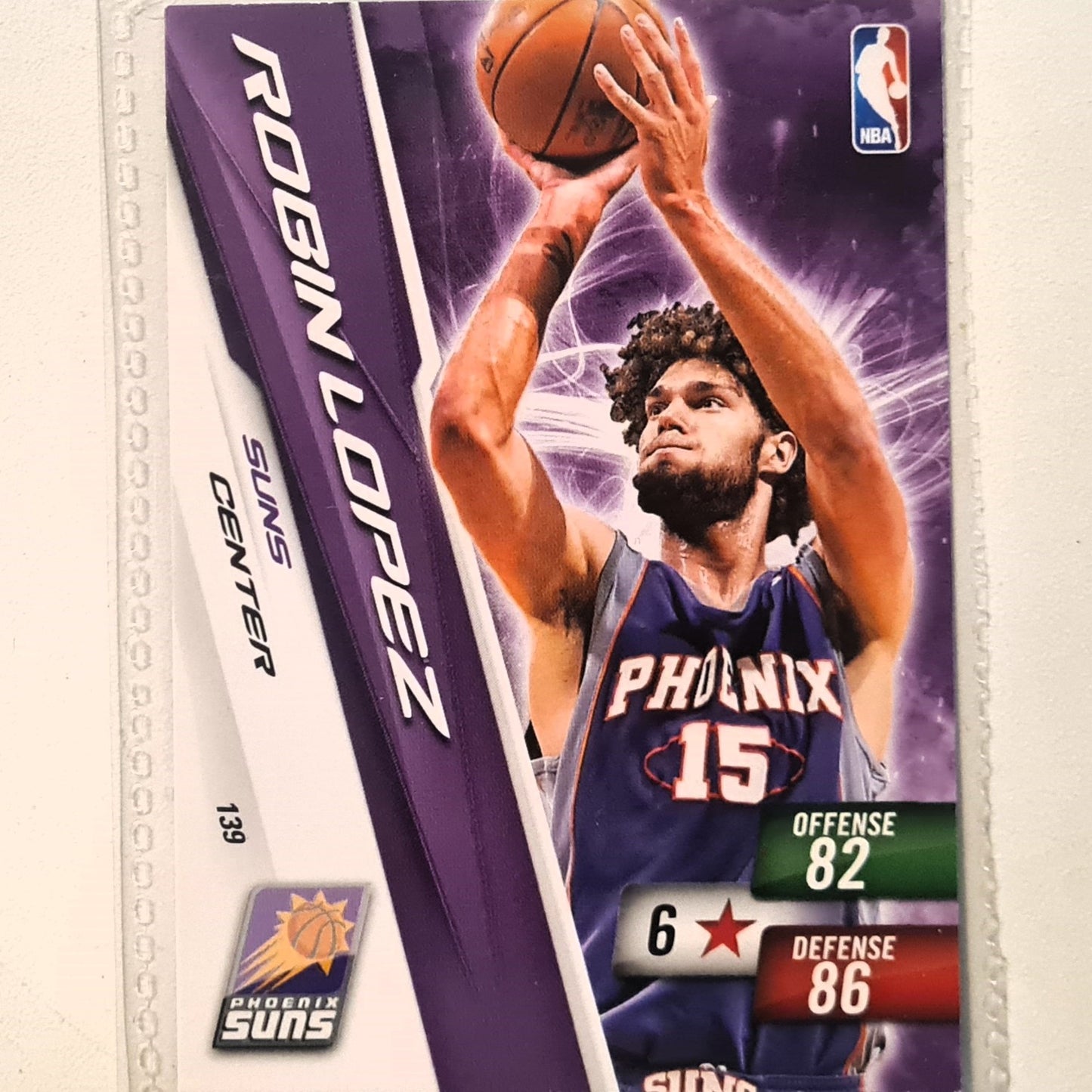 Robin Lopez 2010-11 Panini Adrenalyn XL #139 NBA Basketball Phoenix Suns very good sleeved