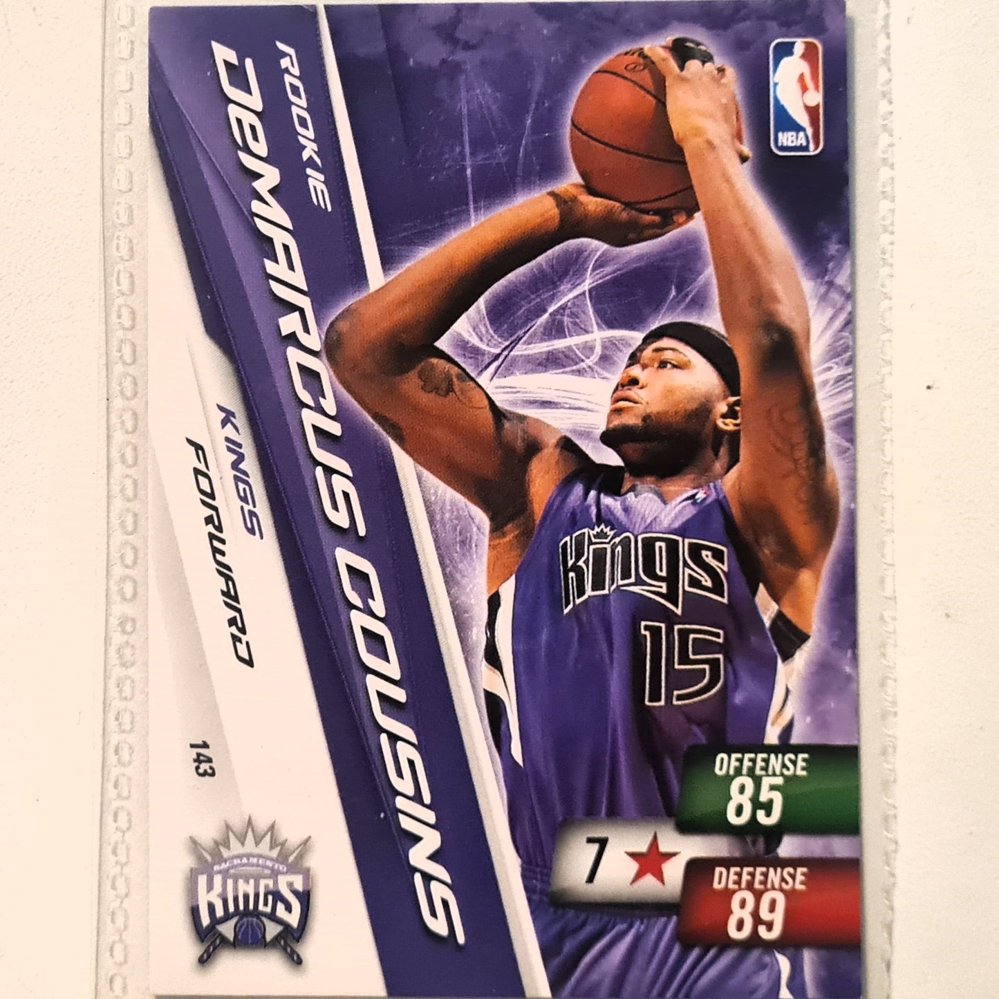 DeMarcus Cousins 2010-11 Panini Adrenalyn XL Rookie RC #143 NBA Basketball Sacramento Kings very good sleeved