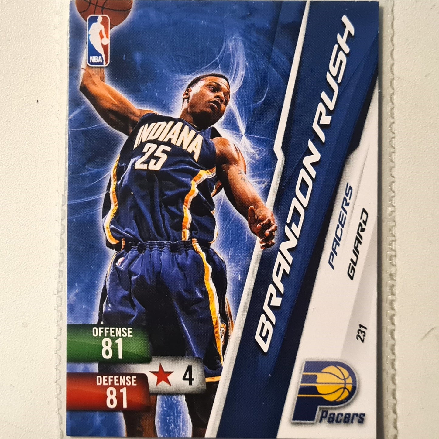 Brandon Rush 2010-11 Panini Adrenalyn XL #231 NBA Basketball Indiana Pacers very good sleeved