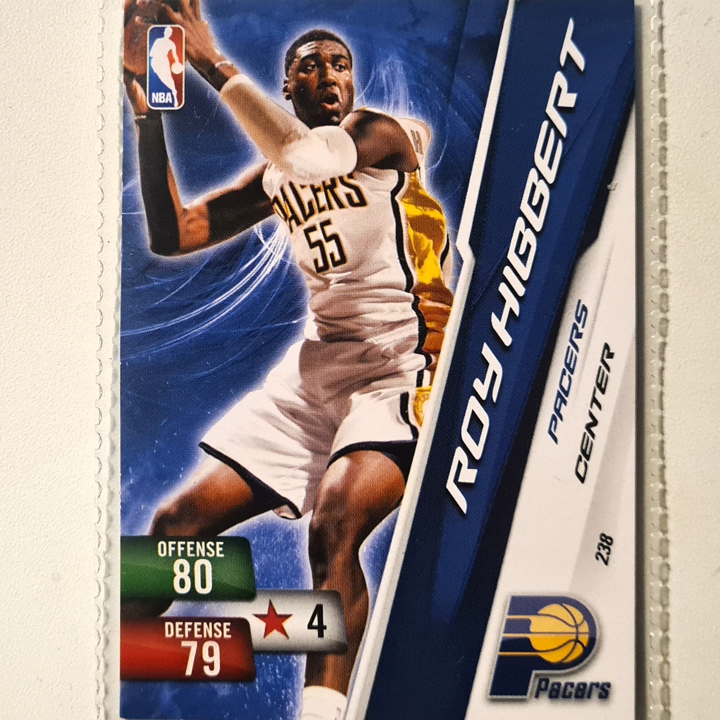 Roy Hibbert 2010-11 Panini Adrenalyn XL #238 NBA Basketball Indiana Pacers very good sleeved