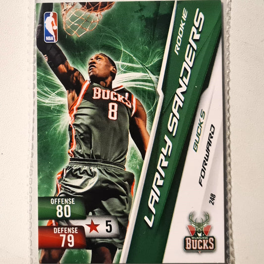 Larry Sanders 2010-11 Panini Adrenalyn XL Rookie RC #248 NBA Basketball Milwaukee Bucks very good sleeved