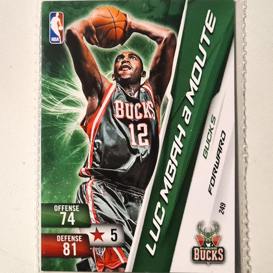 Luc Mgah A Moute 2010-11 Panini Adrenalyn XL #249 NBA Basketball Milwaukee Bucks very good sleeved