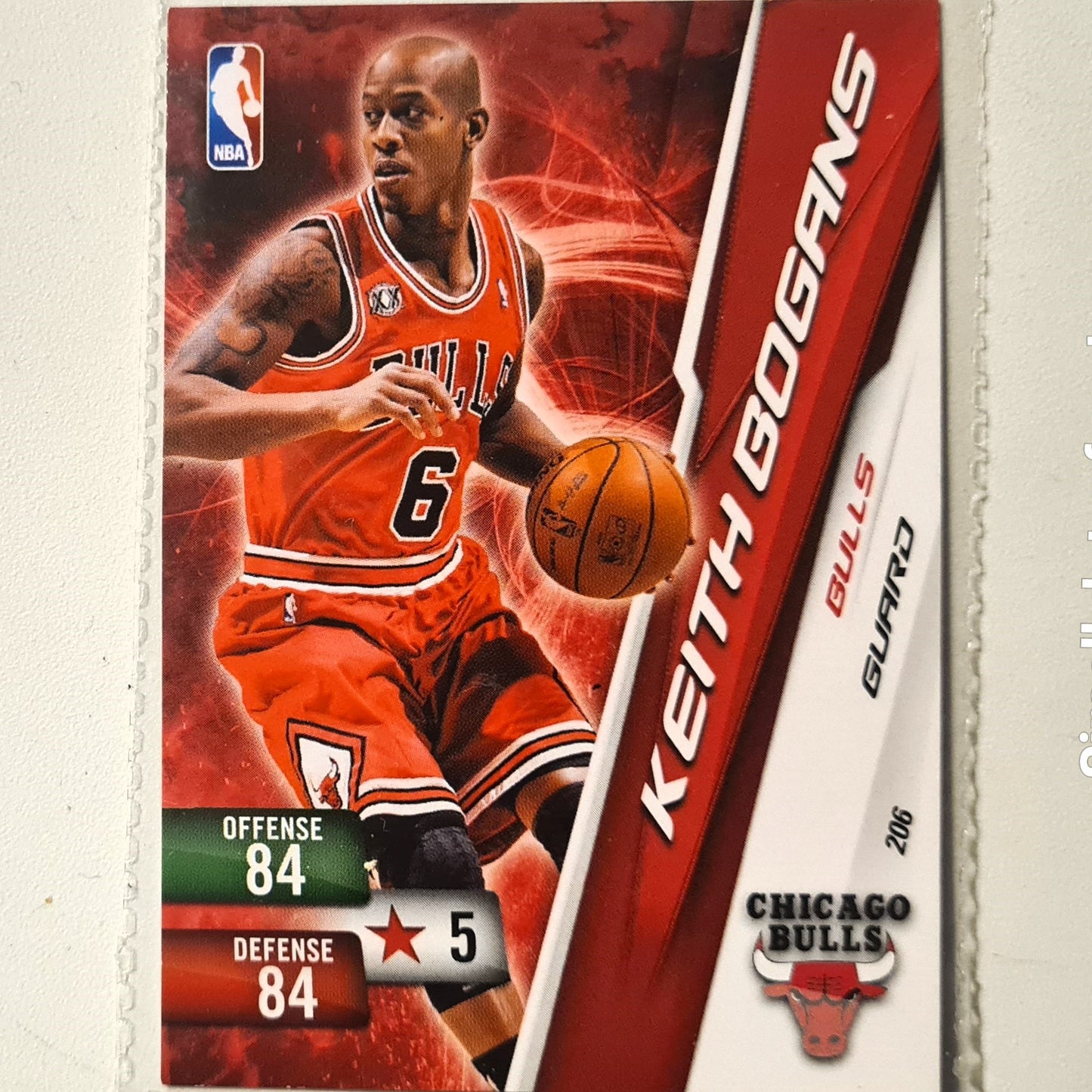 Keith Bogans 2010-11 Panini Adrenalyn XL #206 NBA Basketball Chicago Bulls very good sleeved