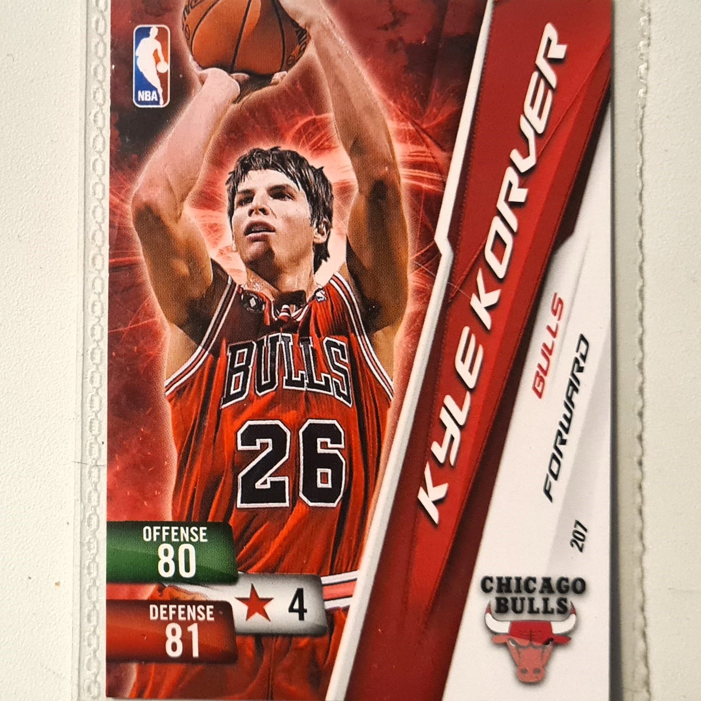 Kyle Korver 2010-11 Panini Adrenalyn XL #207 NBA Basketball Chicago Bulls very good sleeved