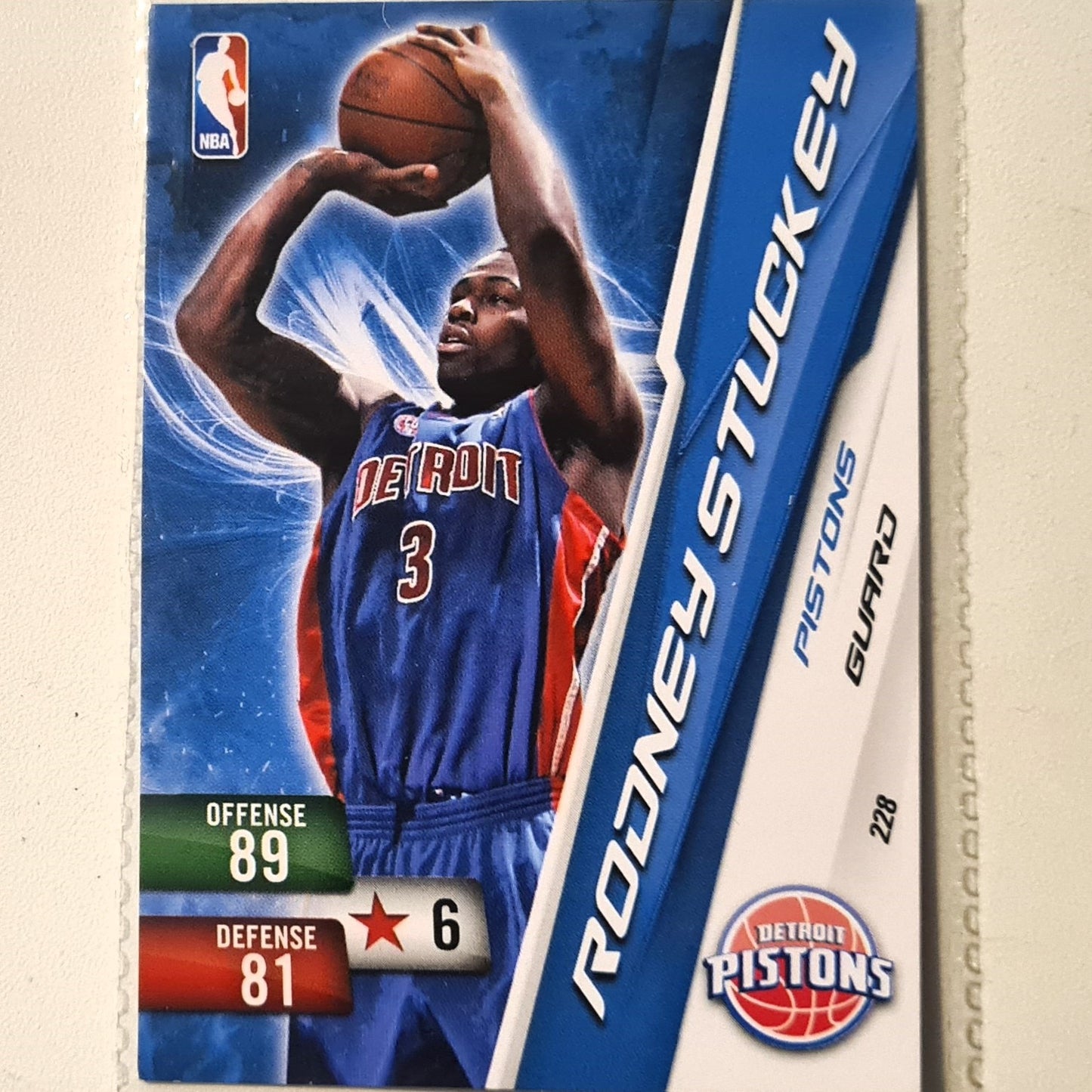 Rodney Stuckey 2010-11 Panini Adrenalyn XL #228 NBA Basketball Detroit Pistons very good sleeved