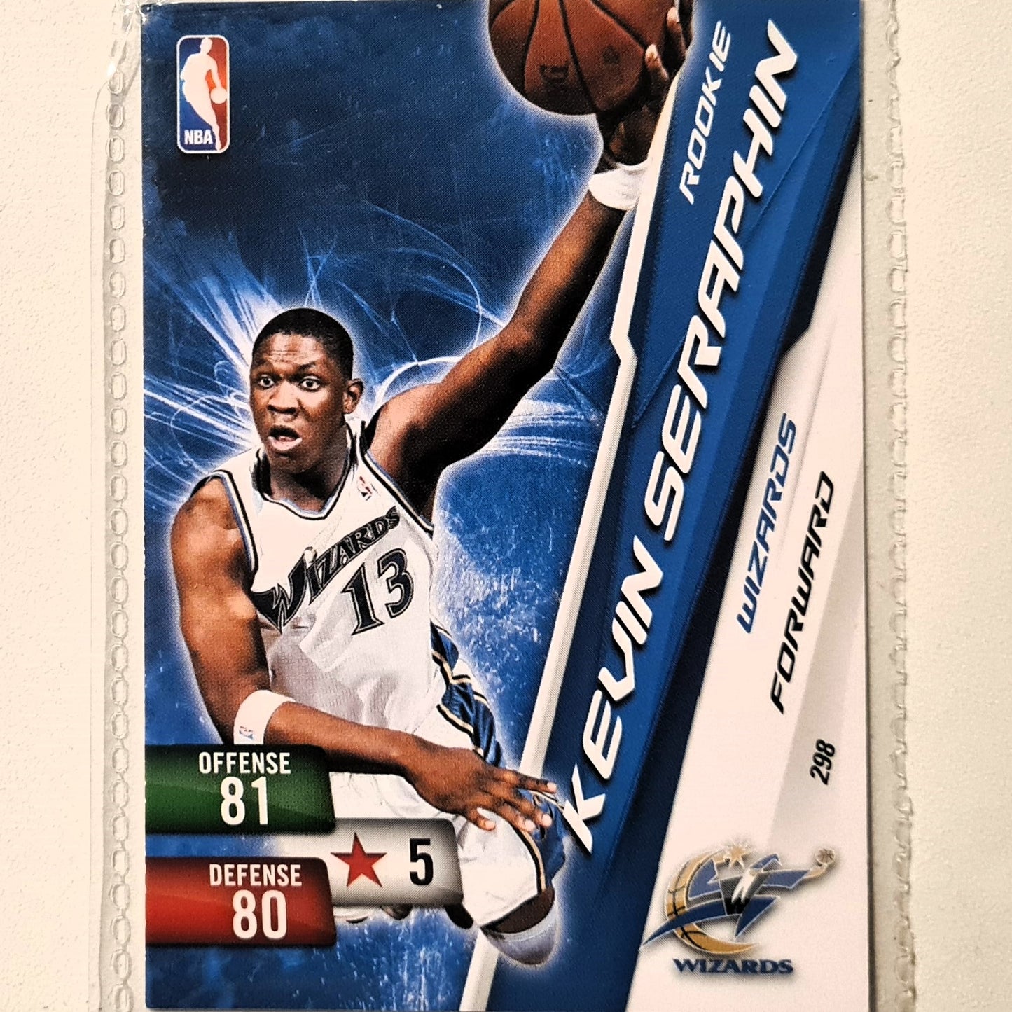 Kevin Seraphin 2010-11 Panini Adrenalyn XL Rookie RC #298 NBA Basketball Washington Wizards very good sleeved