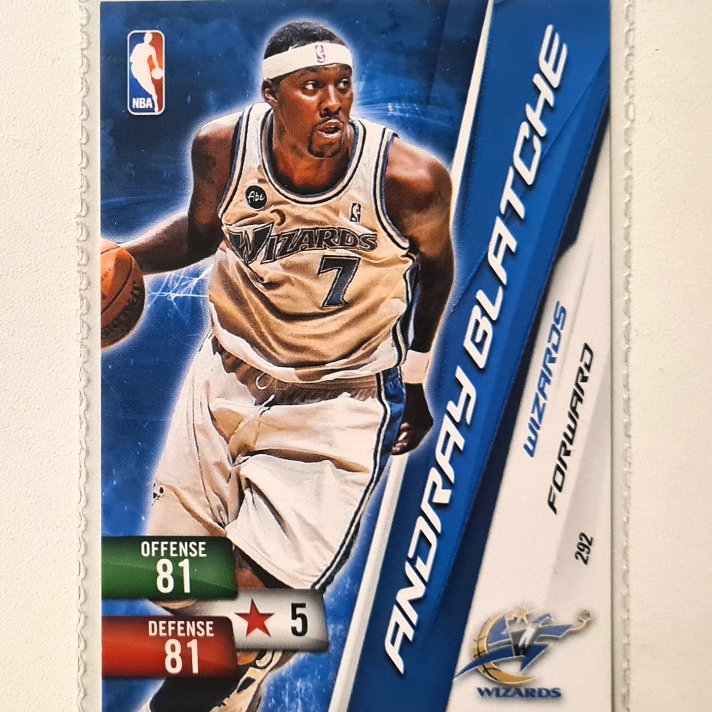 Andray Blatche 2010-11 Panini Adrenalyn XL Rookie RC #292 NBA Basketball Washington Wizards very good sleeved