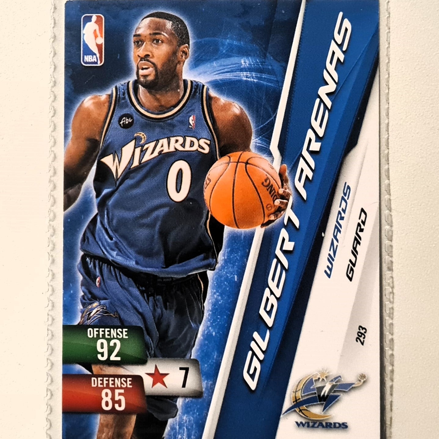 Gilbert Arenas 2010-11 Panini Adrenalyn XL  #293 NBA Basketball Washington Wizards very good sleeved