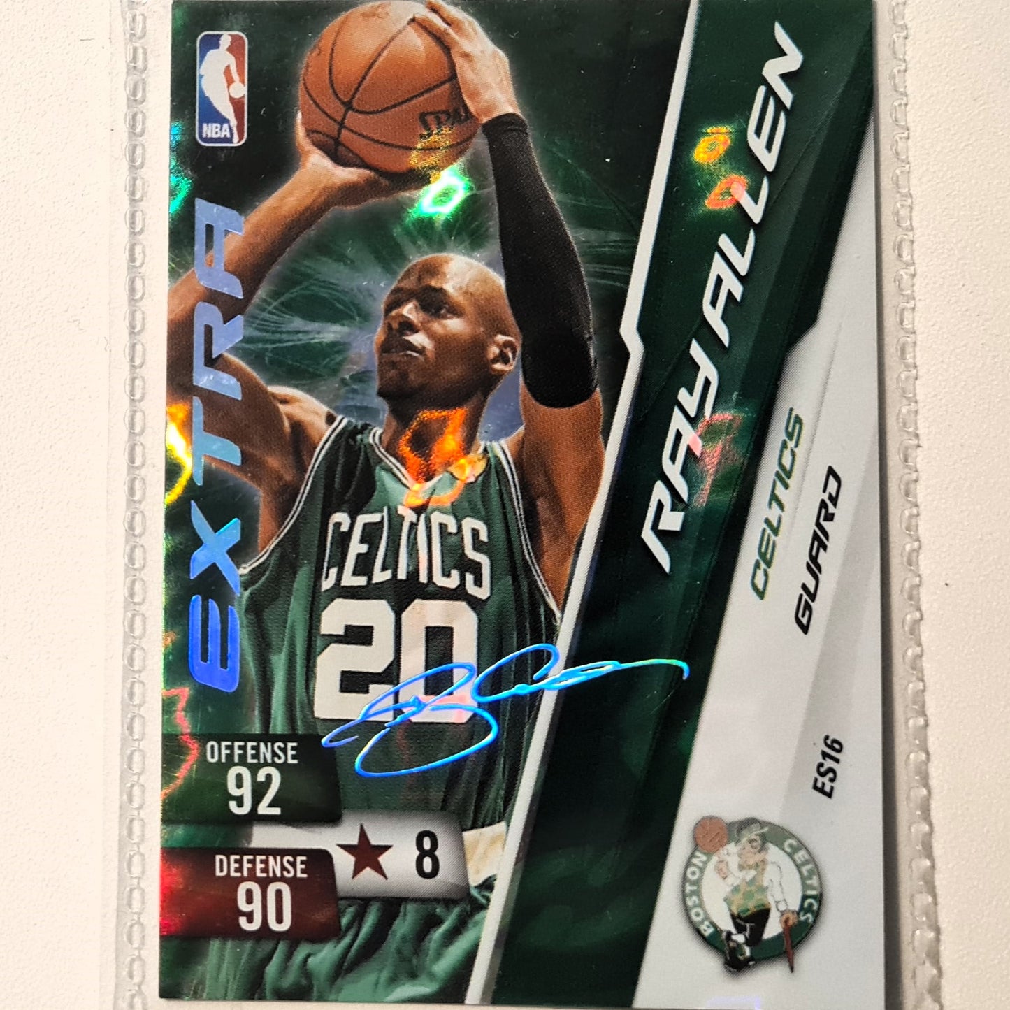 Ray Allen 2010-11 Panini Adrenalyn XL Extra signature facsimile Hologram ES16 NBA Basketball Boston Celtics very good/excellent sleeved