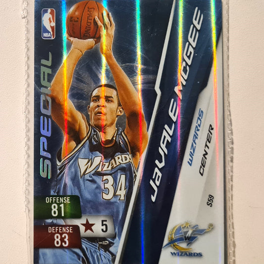 JaVale McGee 2010-11 Panini Adrenalyn XL Special Hologram S59 NBA Basketball Washington Wizards very good sleeved