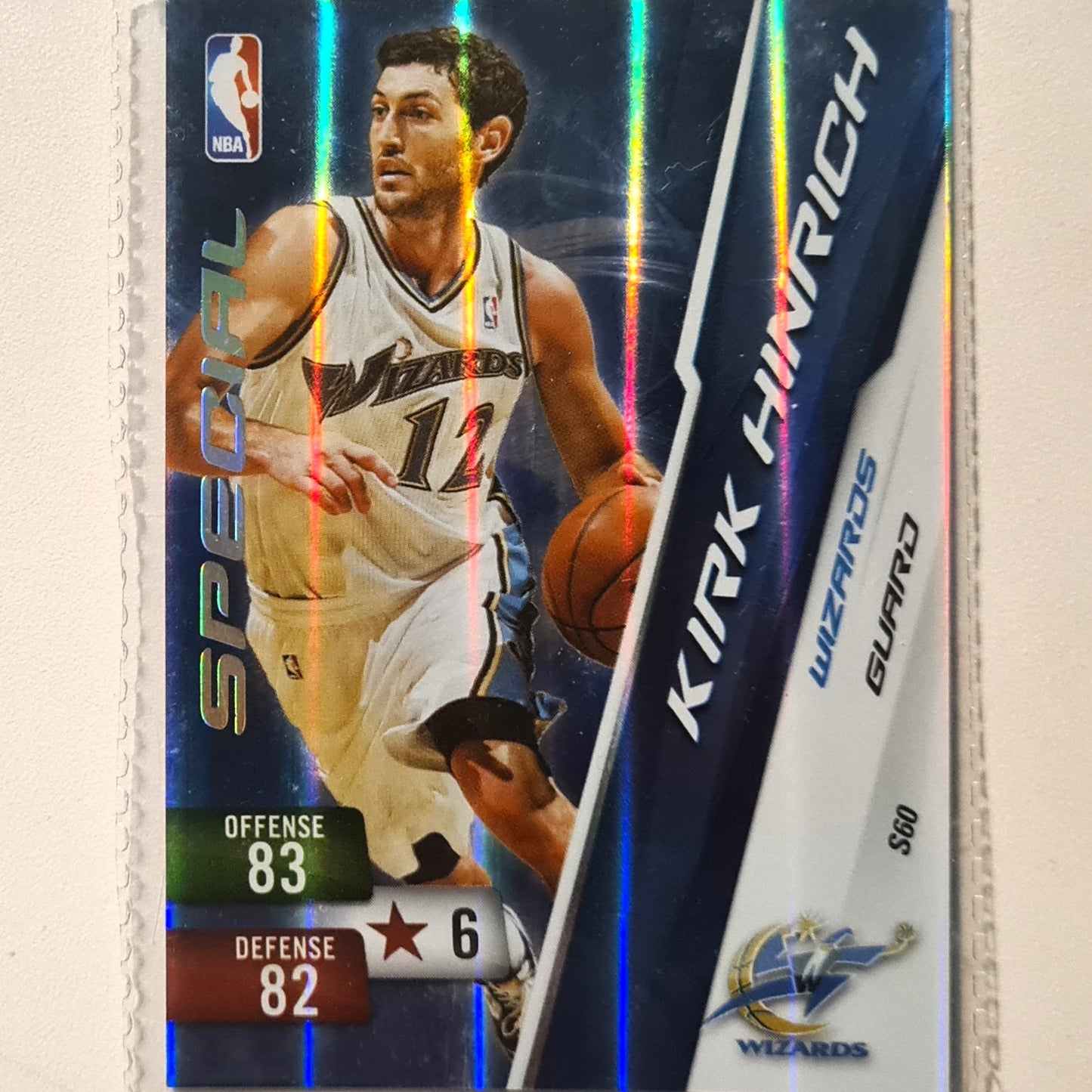 Kirk Hinrich 2010-11 Panini Adrenalyn XL Special Hologram S60 NBA Basketball Washington Wizards very good sleeved