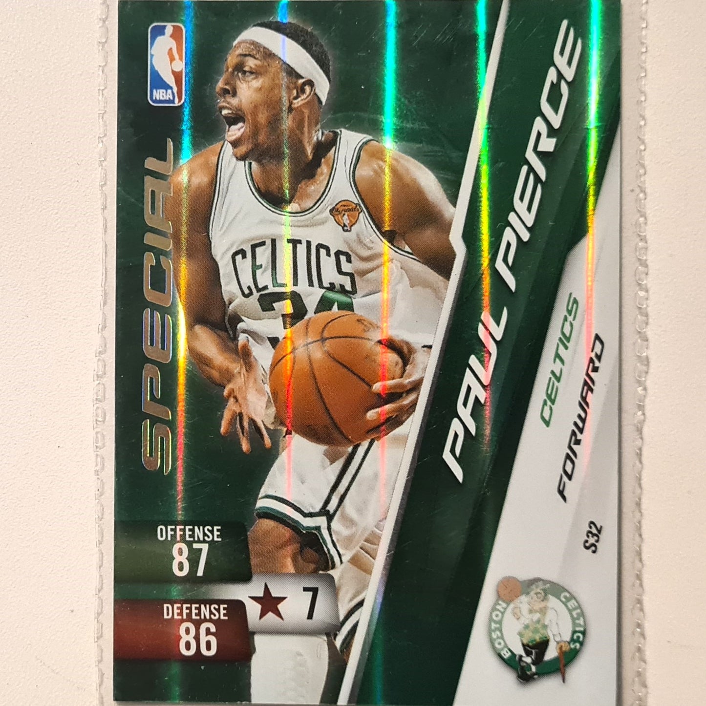 Paul Pierce 2010-11 Panini Adrenalyn XL Special Hologram S32 NBA Basketball Boston Celtics very good sleeved