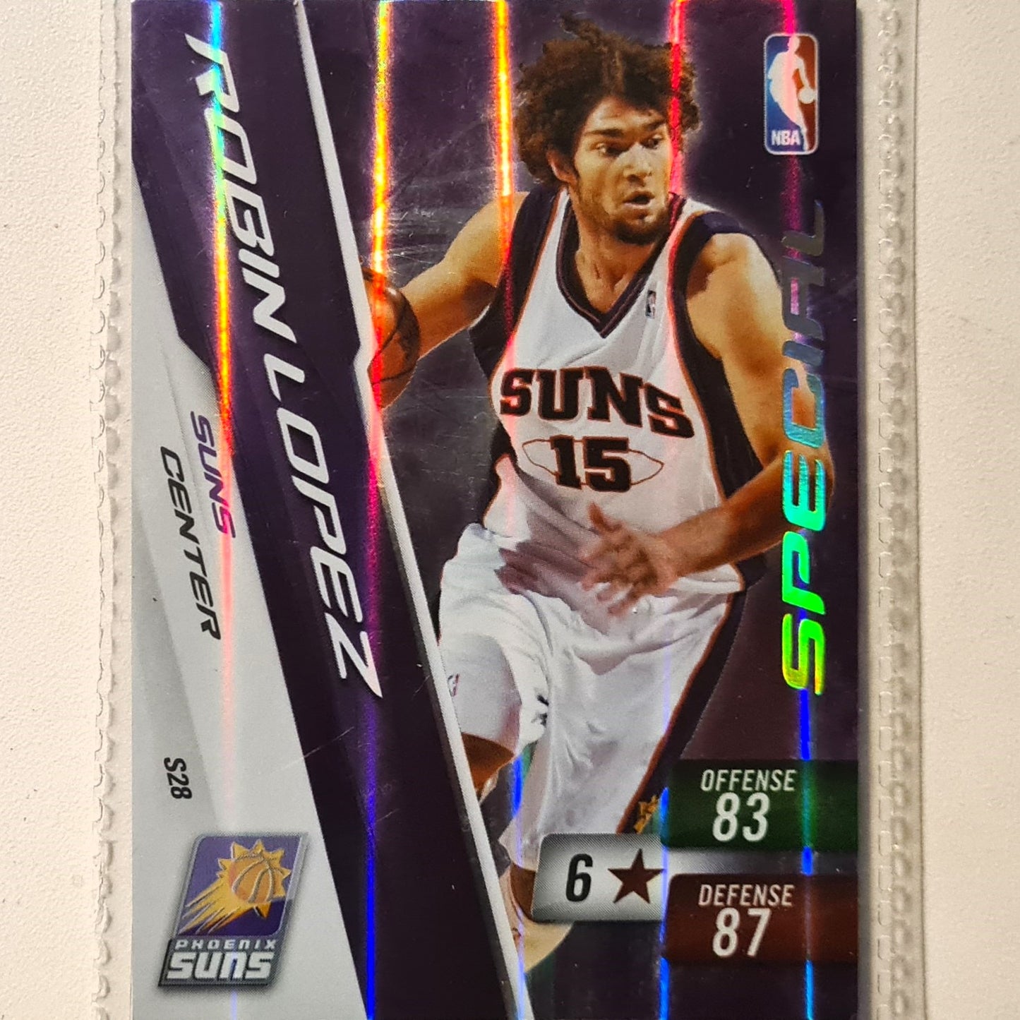 Robin Lopez 2010-11 Panini Adrenalyn XL Special Hologram S28 NBA Basketball Phoenix Suns very good sleeved