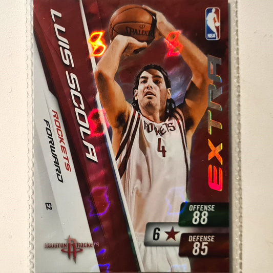 Luis Scola 2010-11 Panini Adrenalyn XL Extra Hologram E2 NBA Basketball Houston Rockets very good sleeved