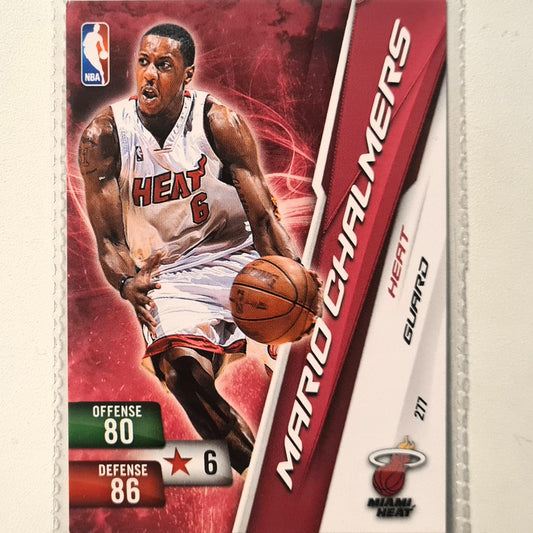 Mario Chalmers 2010-11 Panini Adrenalyn XL #277 NBA Basketball Miami Heat very good sleeved