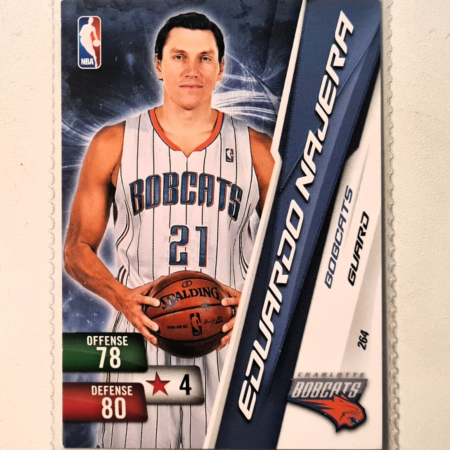 Eduardo Najera 2010-11 Panini Adrenalyn XL #262 NBA Basketball Charlotte Bobcats very good sleeved