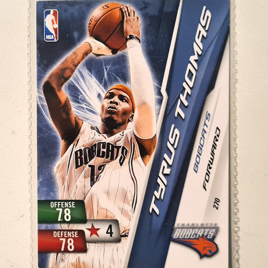 Tyrus Thomas 2010-11 Panini Adrenalyn XL #270 NBA Basketball Charlotte Bobcats very good sleeved