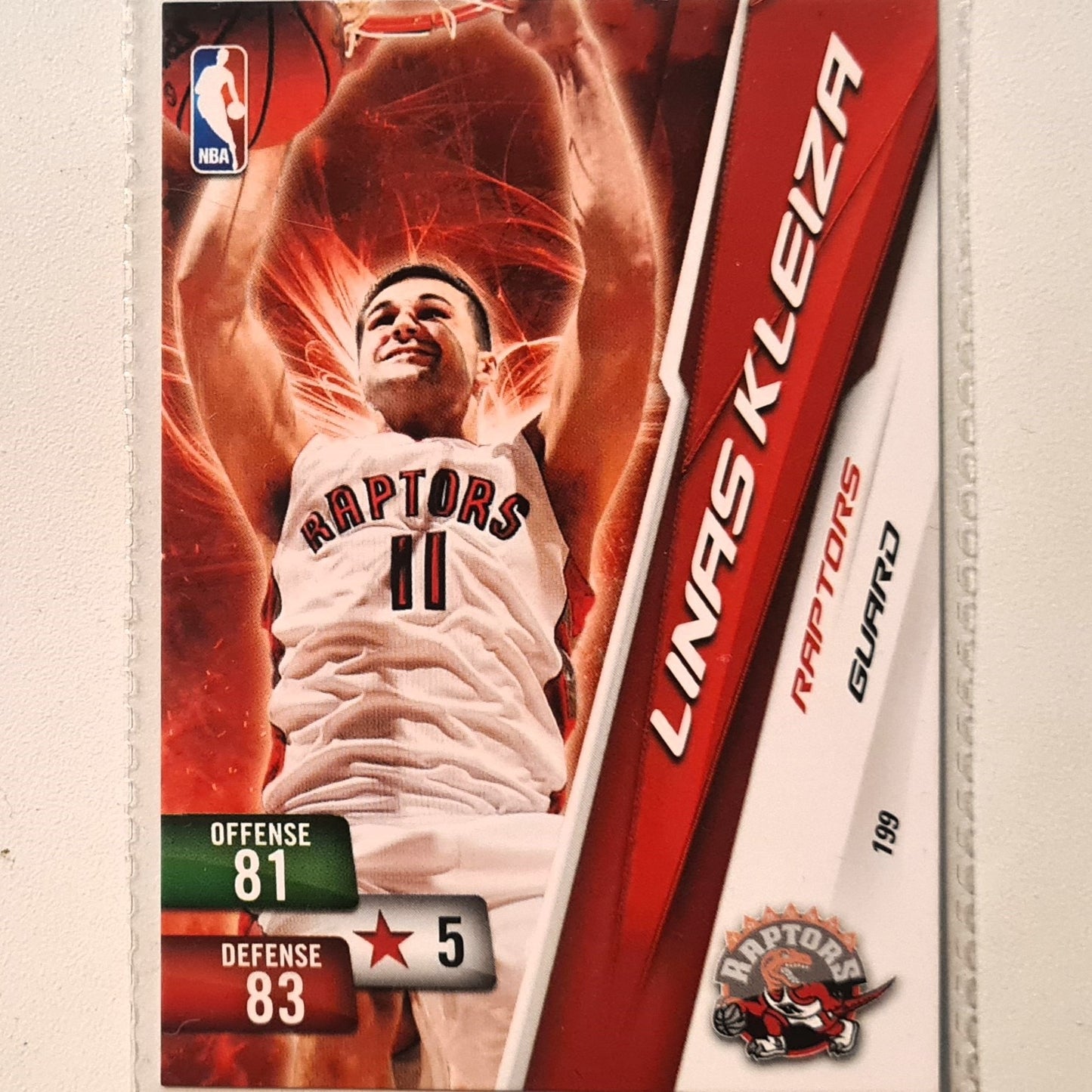 Linas Kleiza 2010-11 Panini Adrenalyn XL #199 NBA Basketball Toronto Raptors very good sleeved