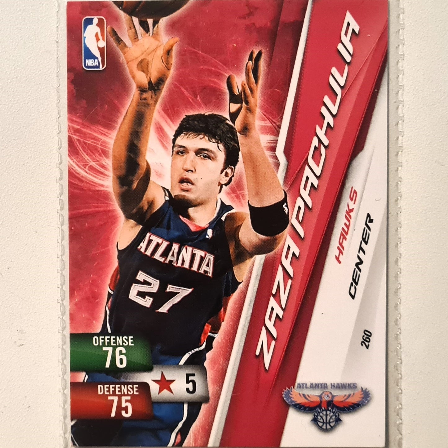 Zaza Pachulia 2010-11 Panini Adrenalyn XL #260 NBA Basketball Atlanta Hawks very good sleeved