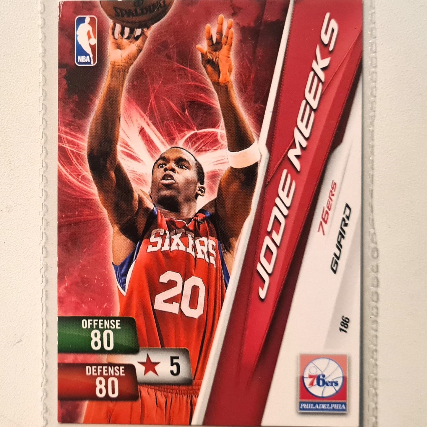Jodie Meeks 2010-11 Panini Adrenalyn XL #186 NBA Basketball Philadelphia 76ers very good sleeved