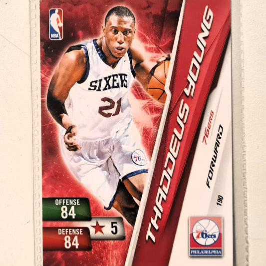 Thaddeus Young 2010-11 Panini Adrenalyn XL #190 NBA Basketball Philadelphia 76ers very good sleeved