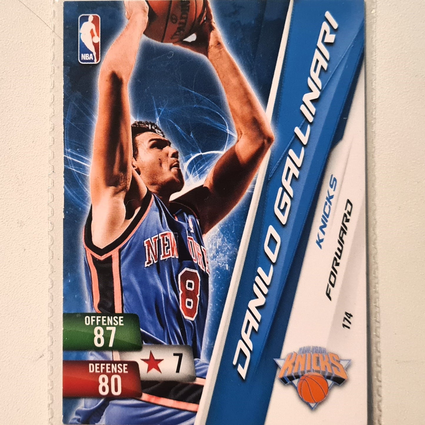 Danilo Gallinari 2010-11 Panini Adrenalyn XL #174 NBA Basketball New York Knicks very good sleeved