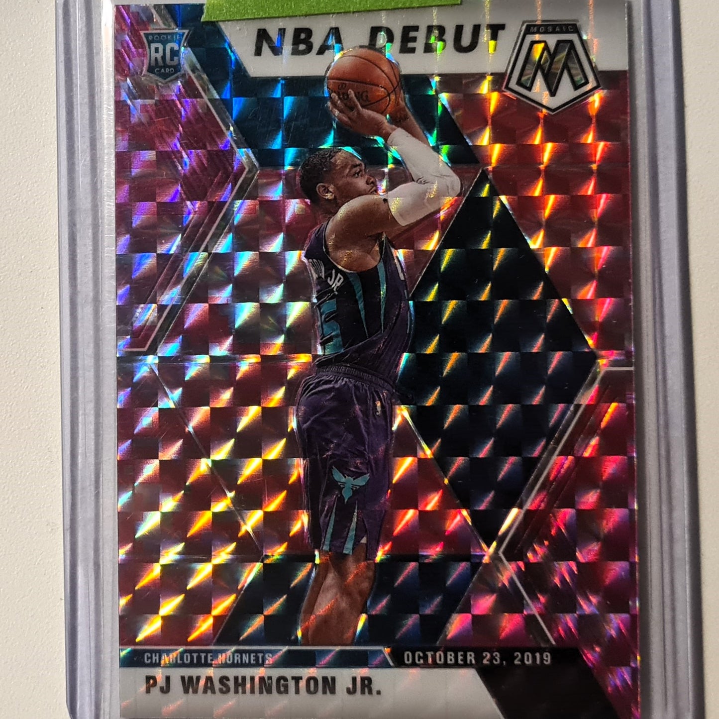 PJ Washington Jr 2019-20 Panini Mosaic NBA Debut Pink prizm Rookie RC  #278 NBA Basketball Charlotte Hornets mint sleeved