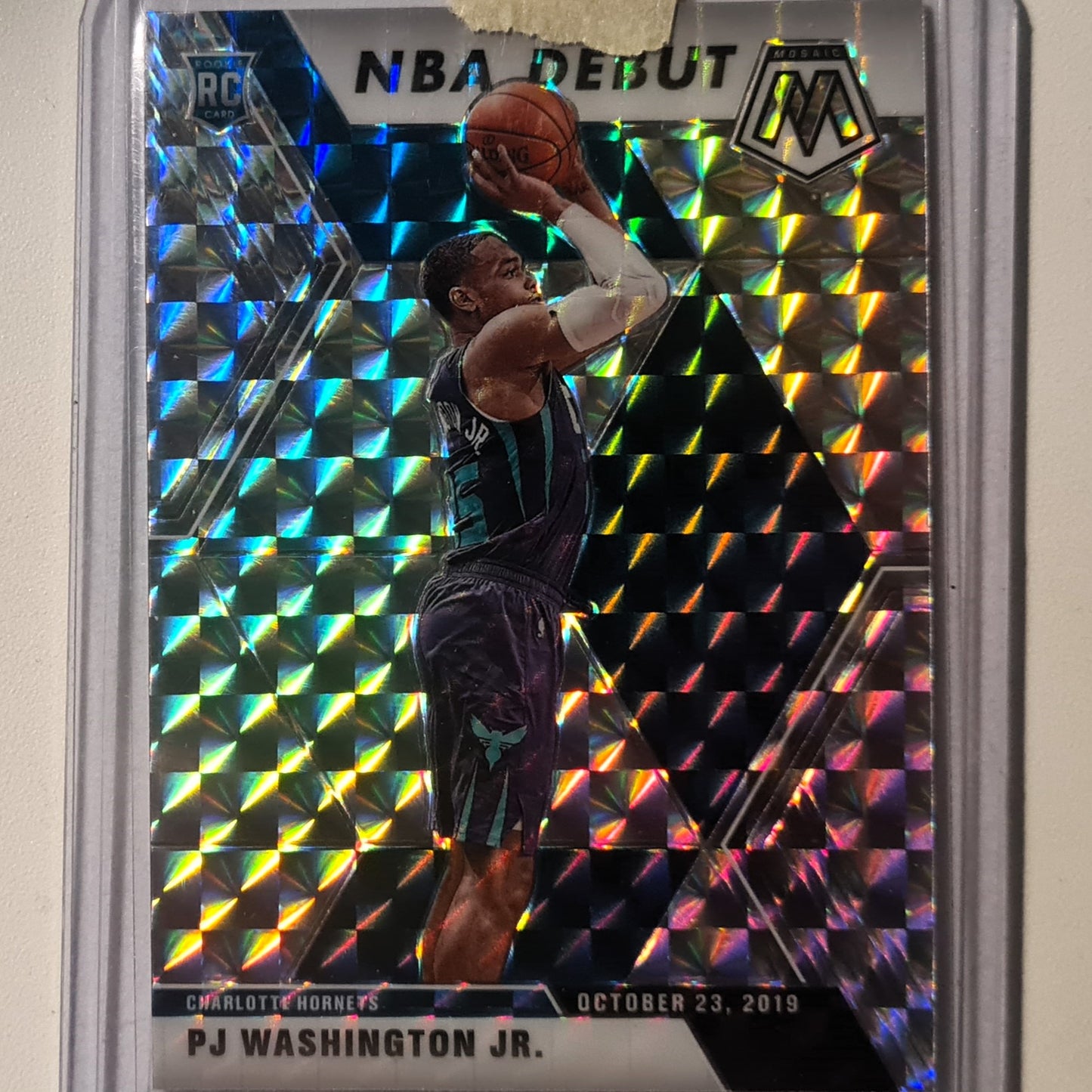 PJ Washington Jr 2019-20 Panini Mosaic NBA Debut Silver prizm Rookie RC  #278 NBA Basketball Charlotte Hornets mint sleeved