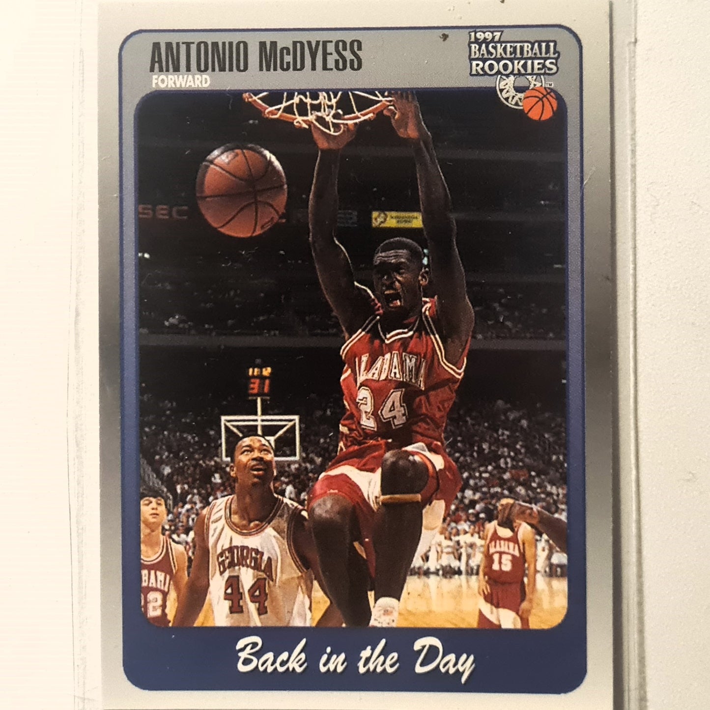 Antonio McDyess 1997 score board Basketball Rookies Back in the Day #95 Alabama Excellent Sleeved