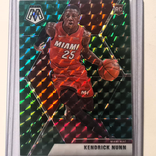 Kendrick Nunn Panini Mosaic green prizm #234 NBA Basketball Miami Heat Mint Sleeved
