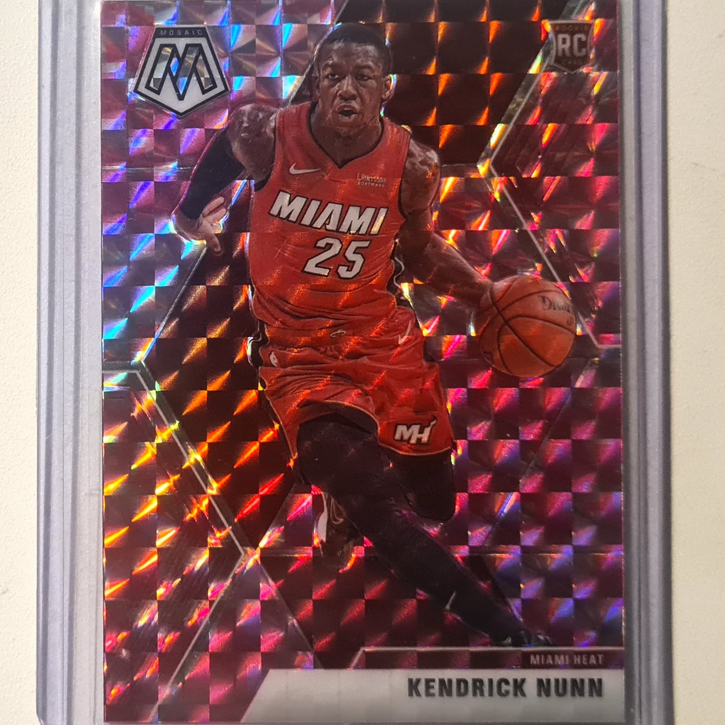 Kendrick Nunn Panini Mosaic pink prizm Rookie RC #234 NBA Basketball Miami Heat Mint Sleeved