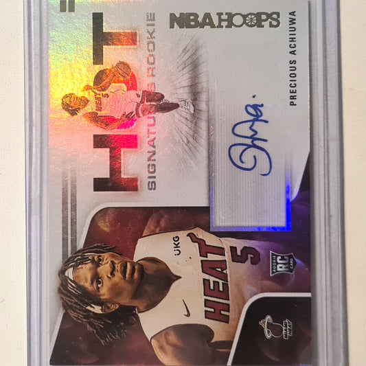 Precious Achiuwa 2020-21 Panini NBA Hoops Hot Signatures Rookie RC Auto HR-PAW NBA Basketball Miami Heat Mint Sleeved