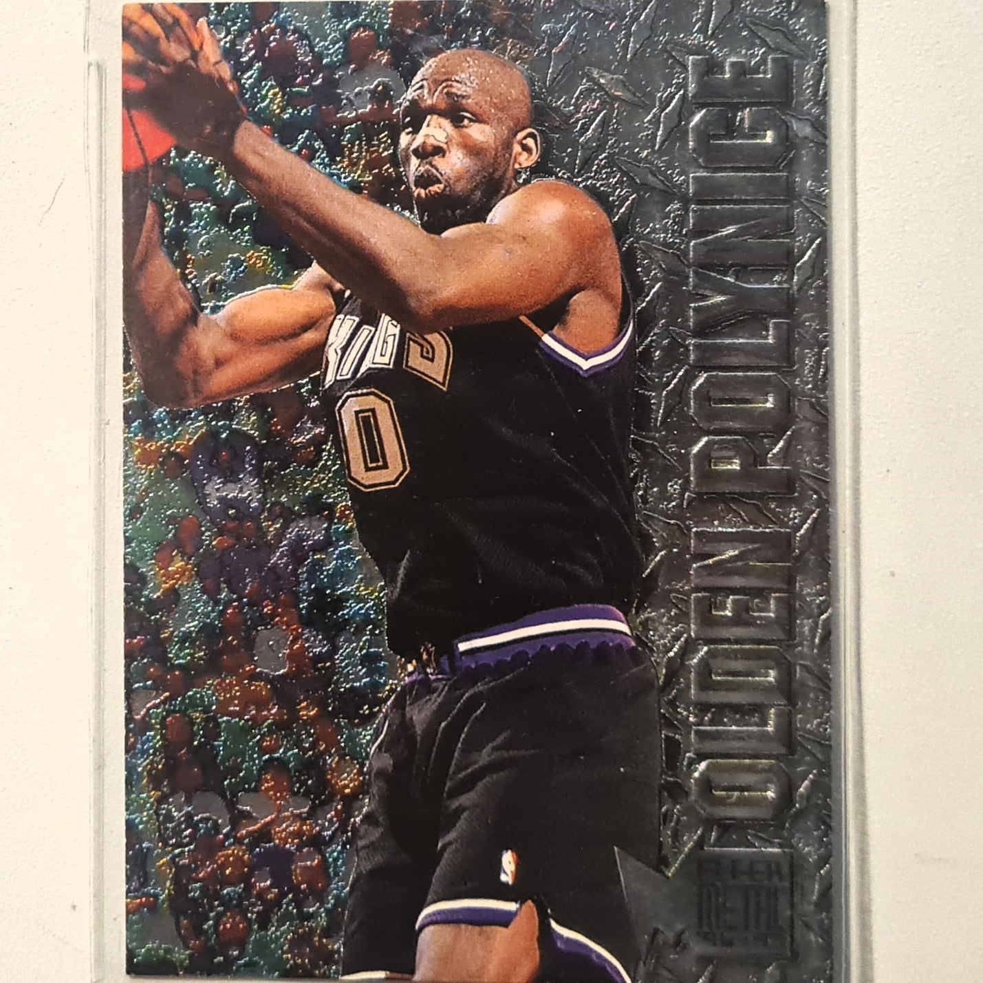 Olden Polynice 1996 Fleer metal 96-97 #86 NBA Basketball Sacramento Kings Excellent sleeved