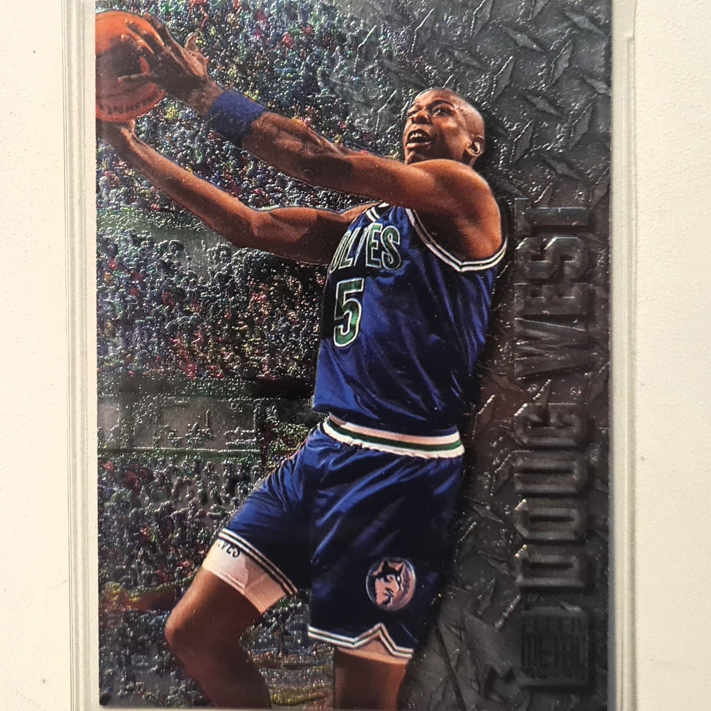 Doug West 1996 Fleer metal 96-97 #50 NBA Basketball Minnesota Timberwolves Excellent sleeved