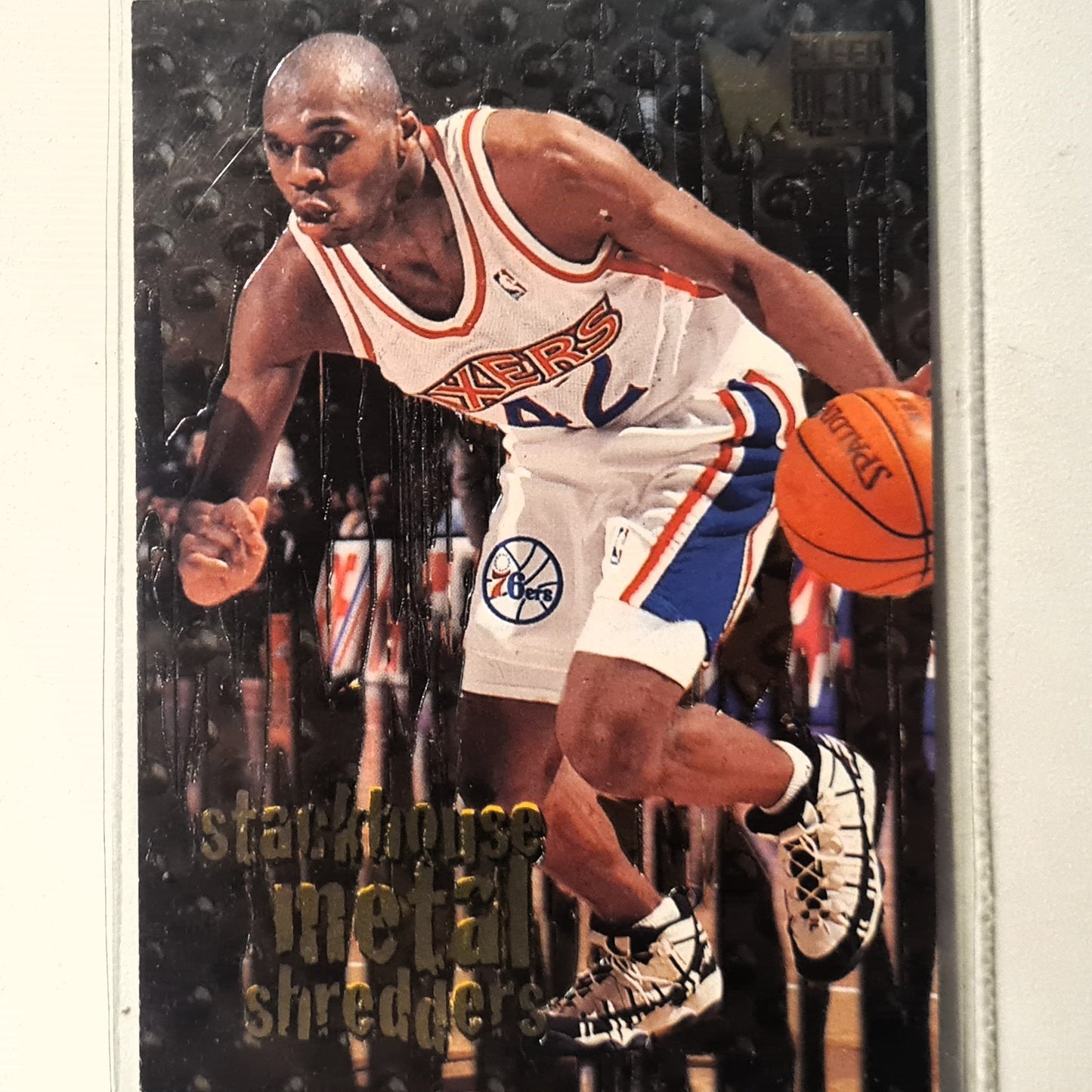 Jerry Stackhouse 1996 Fleer metal 96-97 Metal Shredders #146 NBA Basketball Toronto Raptors Excellent sleeved