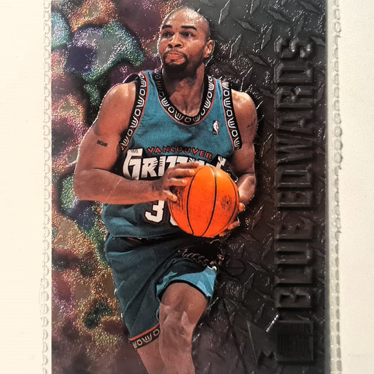 Blue Edwards 1996 Fleer metal 96-97 #104 NBA Basketball Vancouver Grizzlies Excellent sleeved