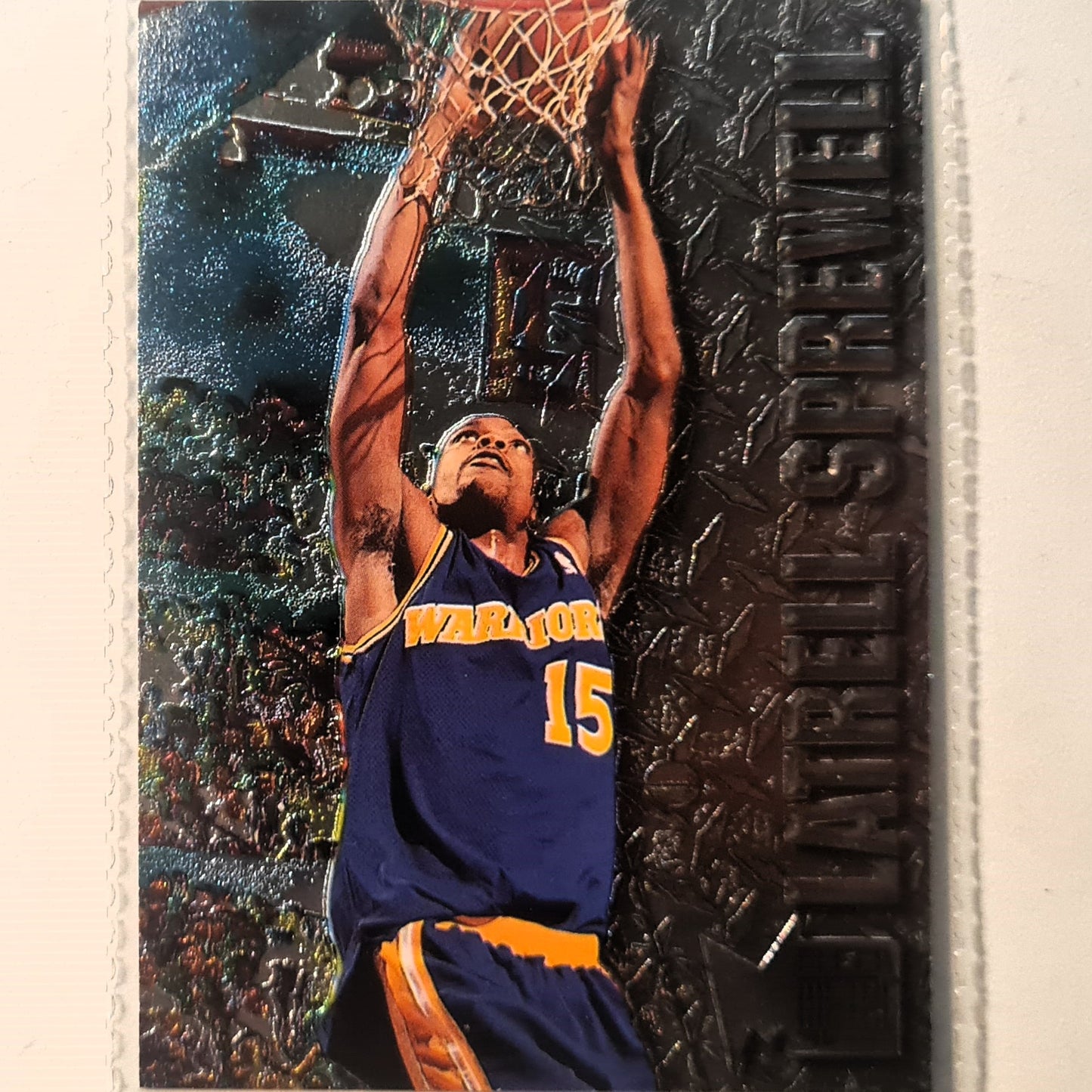 Lattrell Sprewell 1996 Fleer metal 96-97 #34 NBA Basketball LA Lakers Excellent sleeved