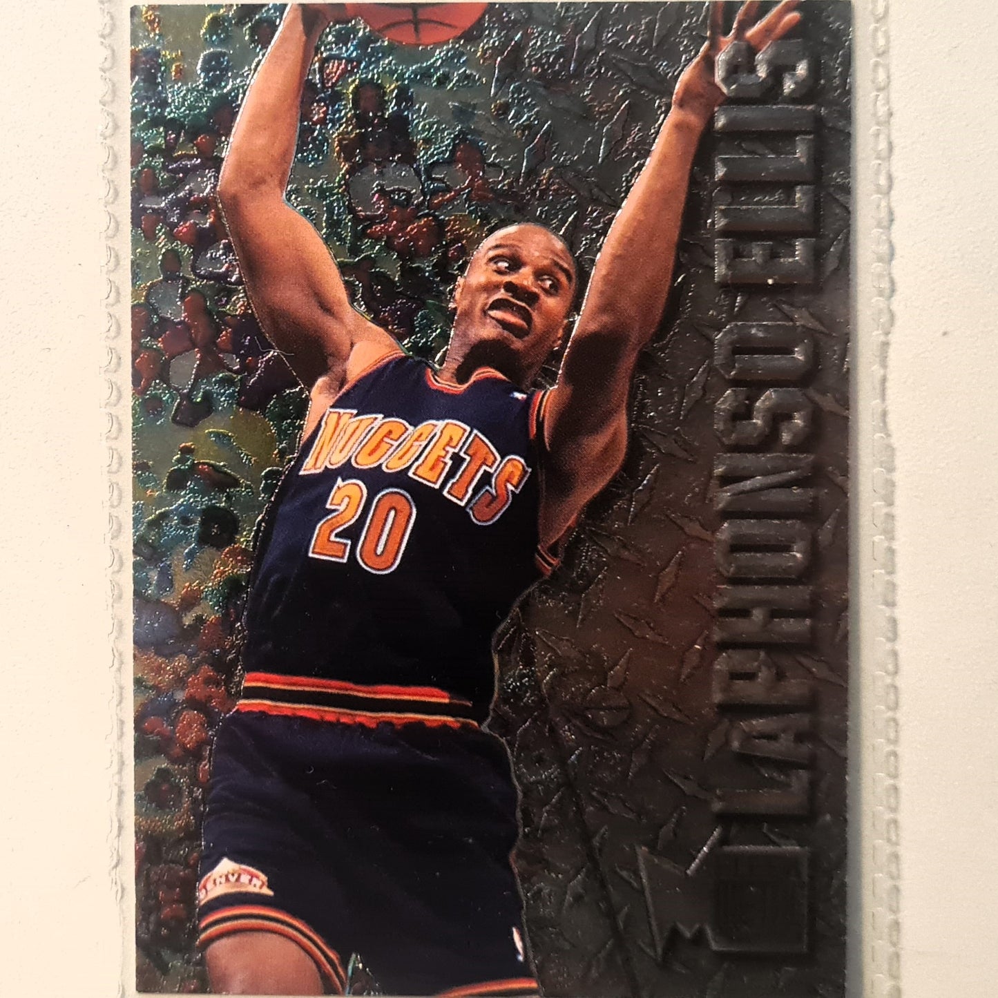 LaPhonso Ellis 1996 Fleer metal 96-97 #25 NBA Basketball Denver Nuggets Excellent sleeved