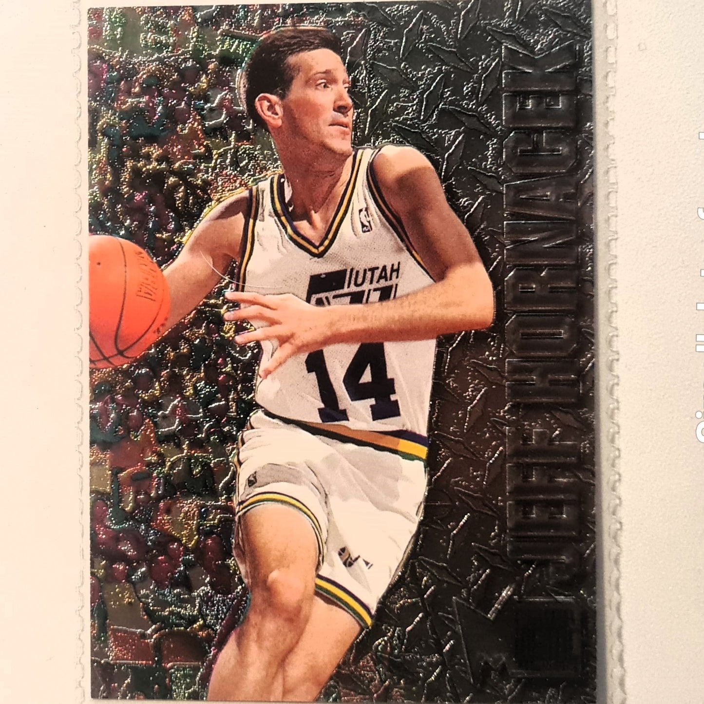 Jeff Hornacek 1996 Fleer metal 96-97 #100 NBA Basketball Utah Jazz Excellent sleeved
