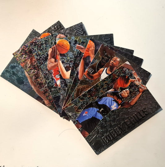 1996 Fleer 96-97 Metal Basketball cards mixed bundle 8 card job lot #NBA004