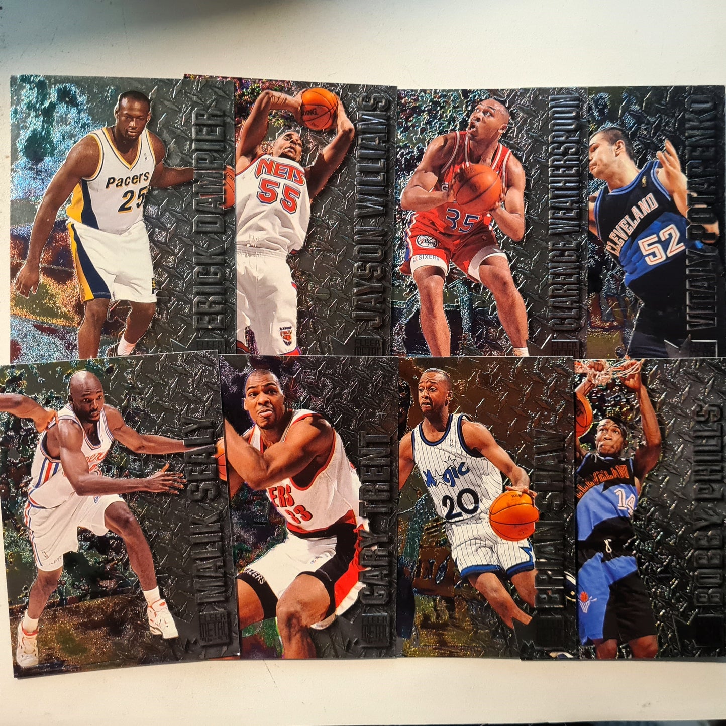 1996 Fleer 96-97 Metal Basketball cards mixed bundle 8 card job lot #NBA004