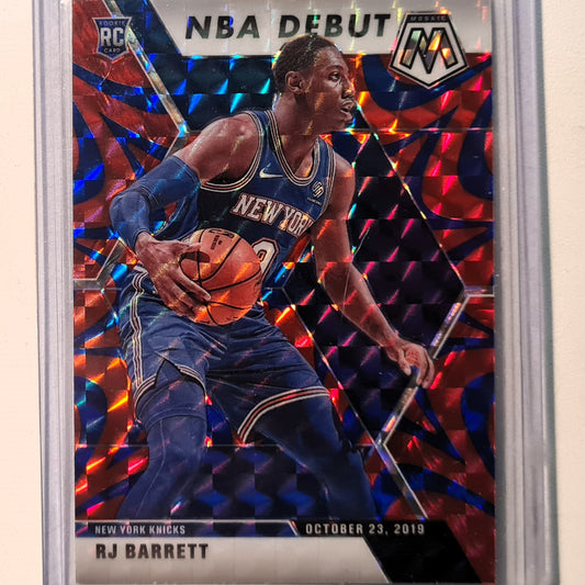 RJ Barrett 2019-20 Panini Mosaic NBA Debut blue/orange reactive Prizm Rookie RC #270 NBA Basketball New York Knicks excellent Sleeved