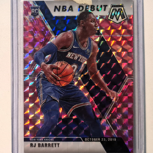 RJ Barrett 2019-20 Panini Mosaic NBA Debut pink Prizm Rookie RC #270 NBA Basketball New York Knicks excellent Sleeved